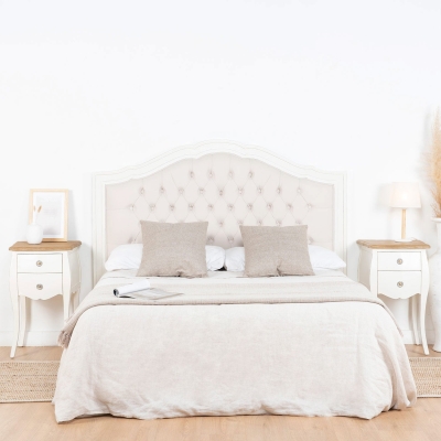 TRIZ WHITE HEADBOARD PACK + 2 TRIZ NIGHTSTANDS
