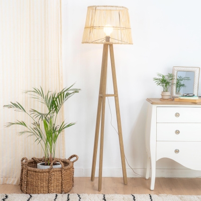 RATTAN FLOOR LAMP CONE