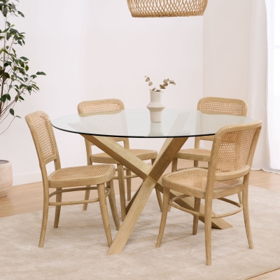 PACK TRIPOD TABLE + 4 GAMLA CHAIRS