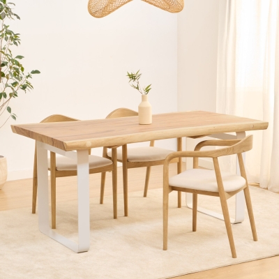 PACK NAYI WHITE TABLE + 4 MODE CHAIRS