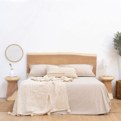 PACK HEADBOARD + 2 BEDSIDE TABLES NATURA