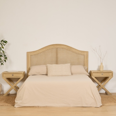 MANI GRID HEADBOARD PACK + 2 MILL NIGHTSTANDS
