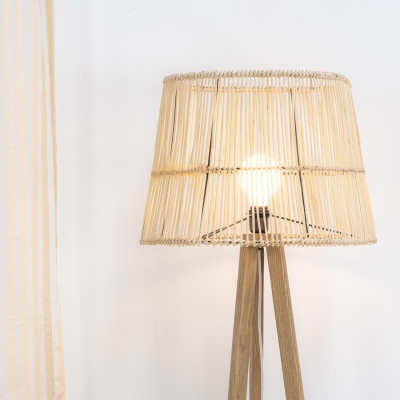 RATTAN FLOOR LAMP CONE