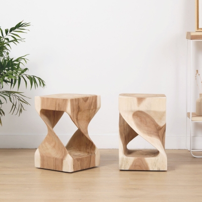 PACK OF 2 BEDSIDE TABLES SLIP 