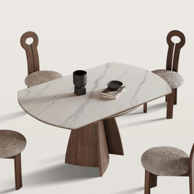Extendable Dining Table Set Space-Saving Kitchen Table