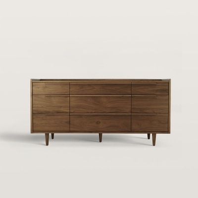 Solid Color Storage Cabinet with 9-Drawer Dresser