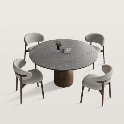 Round Extendable Dining Table Oval Pedestal Kitchen Table
