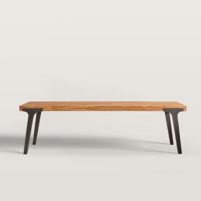 Rectangular Dining Bench with Wood Grain