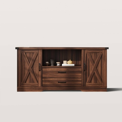 TV Stand for 65 Inch TV Farmhouse Entertainment Center