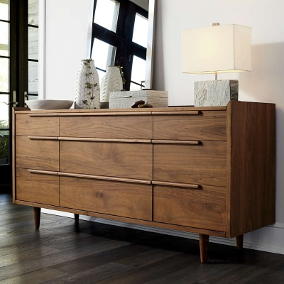 Solid Color Storage Cabinet with 9-Drawer Dresser