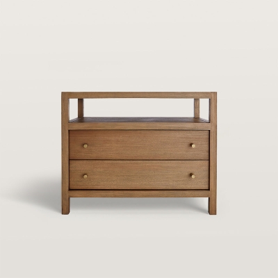 Bullet Shaped Handle Double-layer Drawer Charging Nightstand