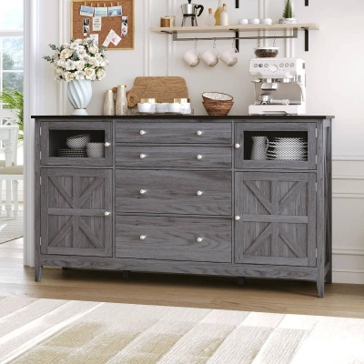 Wooden Kitchen Sideboard Buffet Cabinet