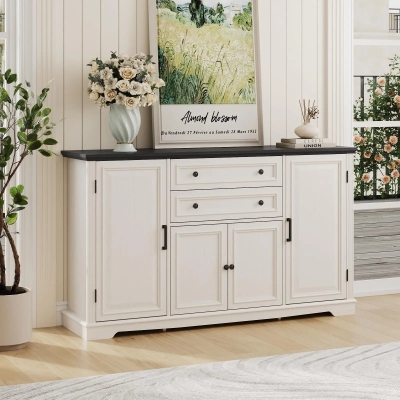 Retro Chest of Drawers Wood Dressers Storage Cabinet