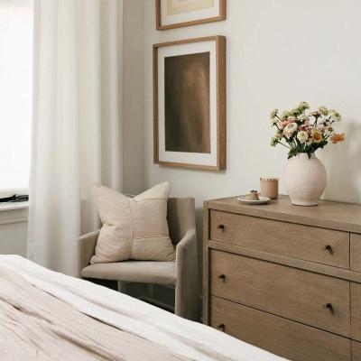 64in Chest of Drawers Wood 6 Drawer Dresser