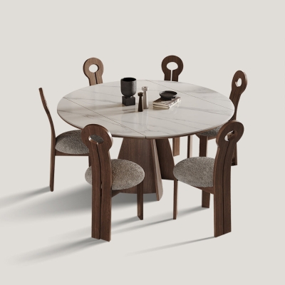 Extendable Dining Table Set Space-Saving Kitchen Table