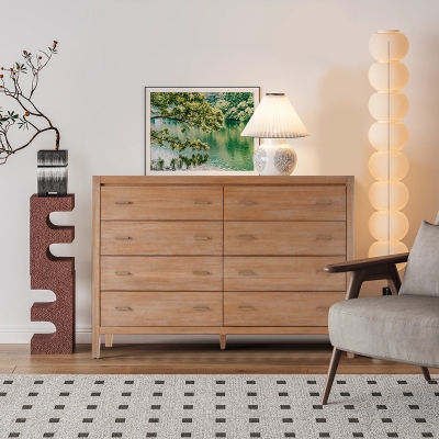 Storage Cabinet Dresser with 8 Sliding Drawers