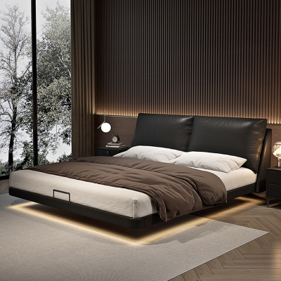 Themor Leather Modern Bed