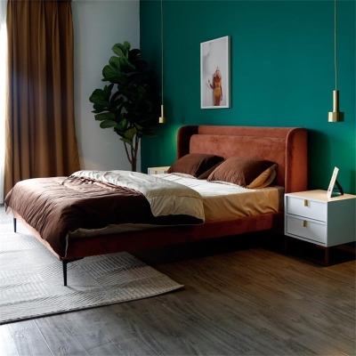 Konrad Nordic Velvet Bed