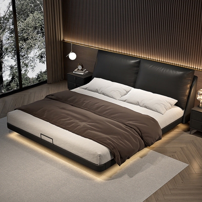 Themor Leather Modern Bed