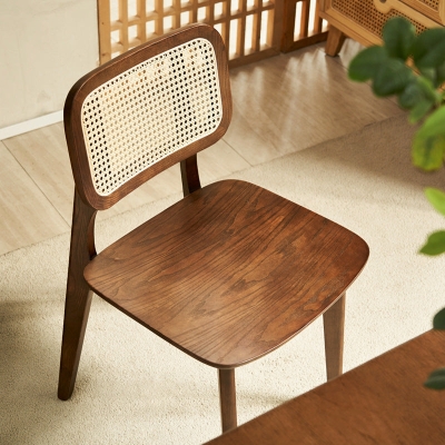 Oskar Japanese Style Walnut Dining Table