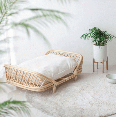 El&iacute;n Pets Rattan Bed