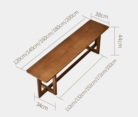 Oskar Walnut Dining Table Set With Bench