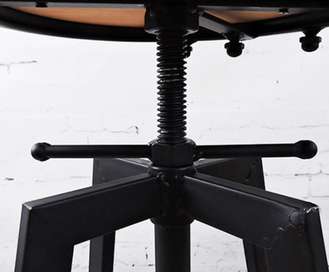 Adjustable Black Bar Stool
